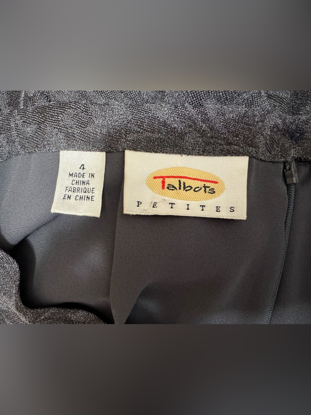 Vintage 90s Talbots Grey Floral Rayon Low Rise Maxi Skirt Size 4 - Picture 4 of 5